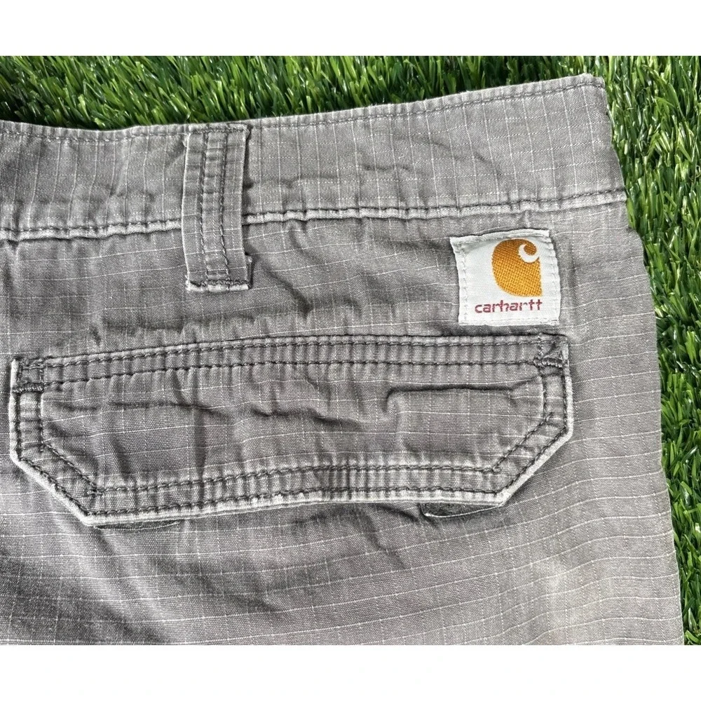 Carhartt Carpenter Mens Cargo Gray 40x30 Relaxed Fit Jeans Pants #14806 Worn